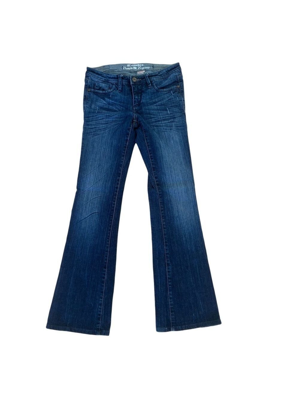 Parasuco 8-jolied jeans bootcut wide leg mid rise blue stretchy denim size 28